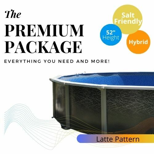 Premium Salt Friendly Above Ground Pool Package -two wall colours available