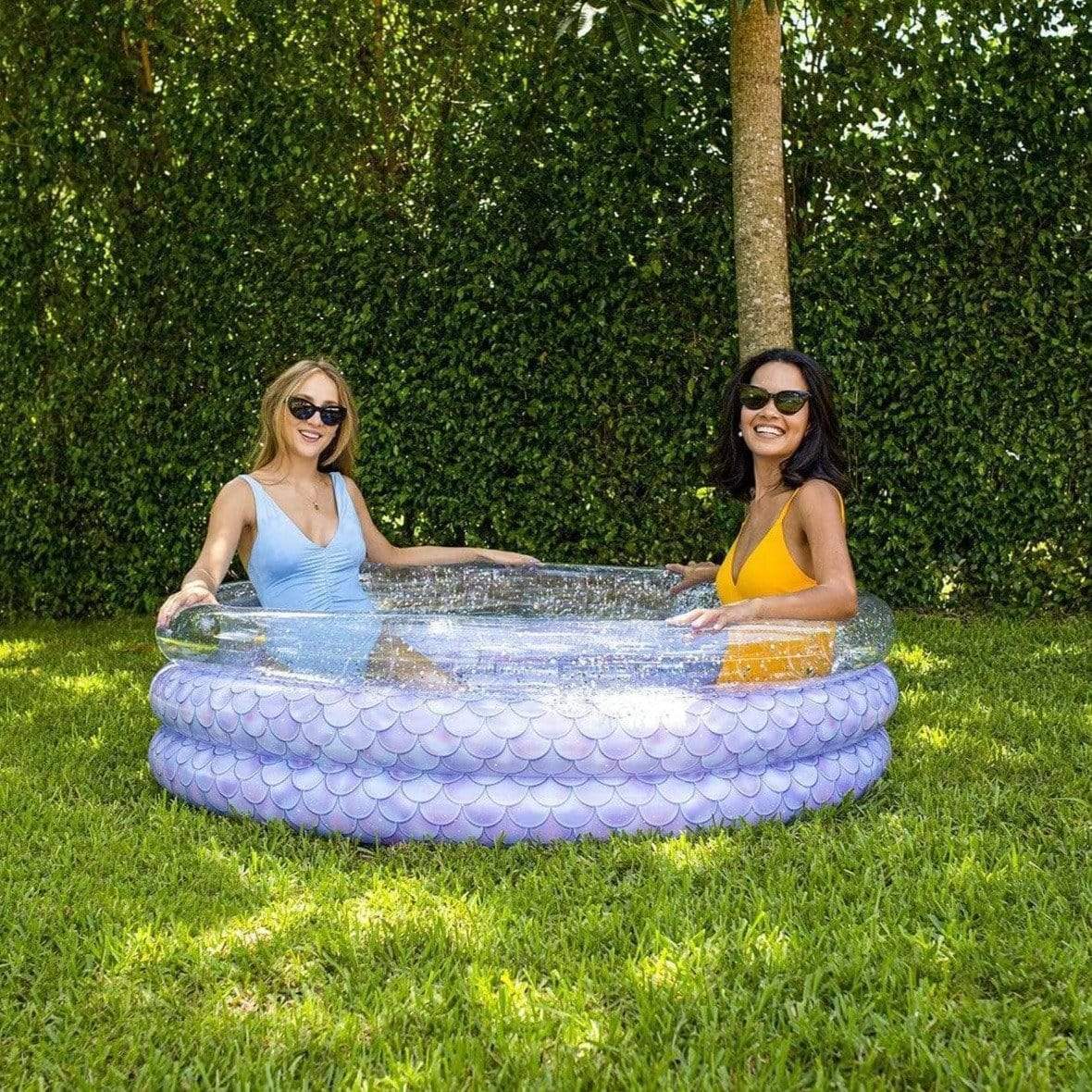 MERMAID COLLECTION GLITTER INFLATABLE SUNNING POOL - 60
X 60 X 15