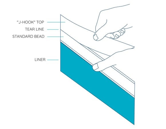Revêtement de piscine hors sol perlé Disco Art Equinox - Gros calibre
