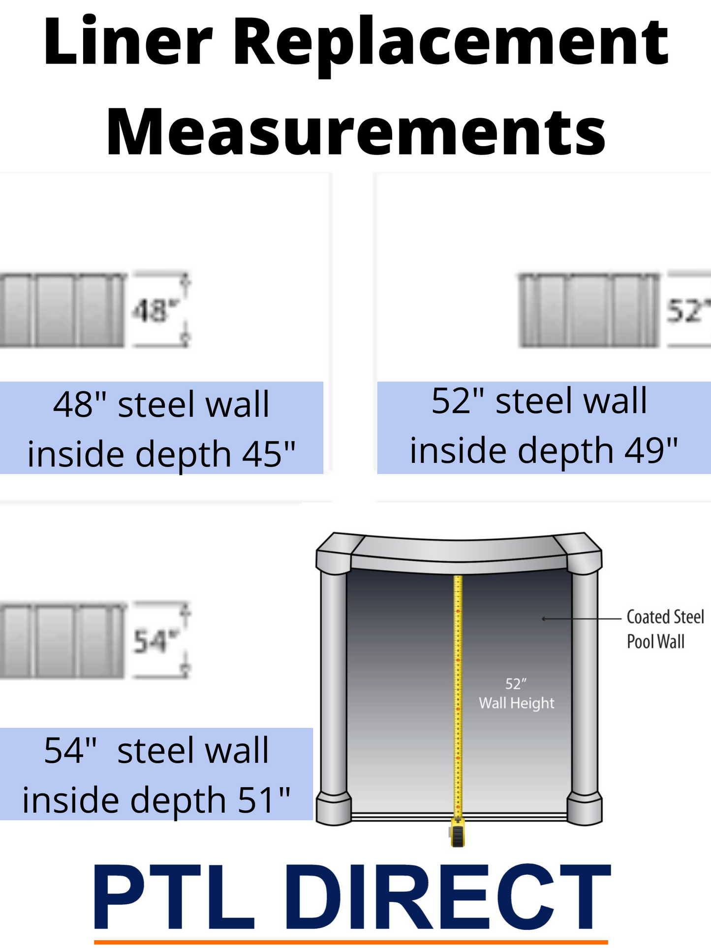 Diffusion Overlap Heavy Gauge Overlap Above Ground Pool Liners - Wall Height