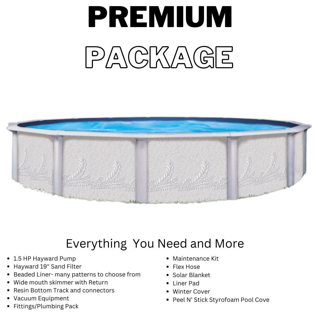 Premium Above Ground Pool Kit - Complete Pool Package with All the Extras