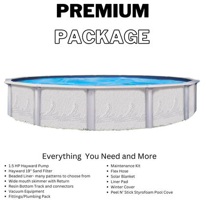 Premium Above Ground Pool Kit - Complete Pool Package with All the Extras