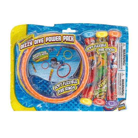 DIZZY DIVE POWER PACK - 3 DIVE RINGS / 3 DIVE STICKS