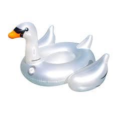 GIANT LED LIGHT-UP SWAN WITH MULTI-COLOUR LIGHTS