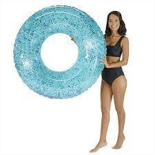 GLITTER 48" JUMBO BEACH & POOL TUBE WITH GLITTER