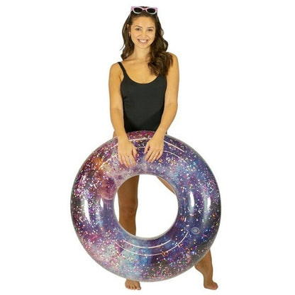 GLITTER 48" JUMBO BEACH & POOL TUBE WITH GLITTER