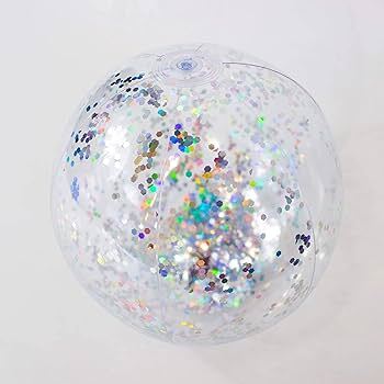 GLITTER BEACH BALL - WEDDING DECORATIONS FOR POOLS