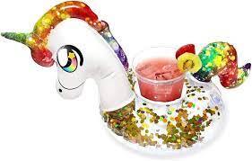 GLITTER DRINK FLOATS 2-PACK- VARIETY OF SHAPES