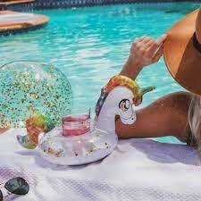GLITTER DRINK FLOATS 2-PACK- VARIETY OF SHAPES