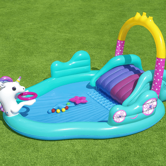 MAGICAL UNICORN CARRIAGE PLAY CENTER 9' X 6'6" X 54"