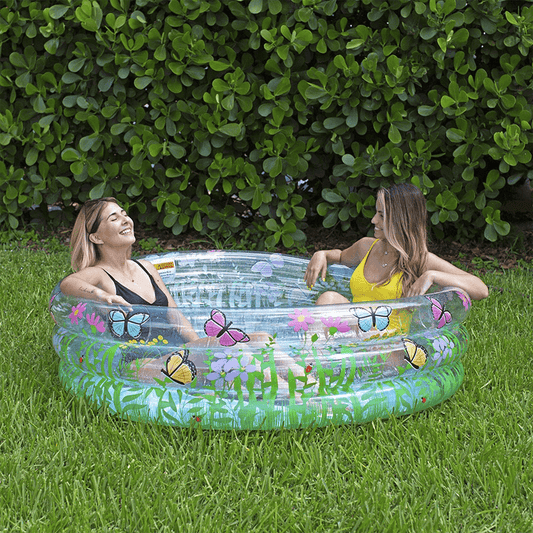 INFLATABLE SUNNING POOL - 60 X 15" - BUTTERFLY GARDEN PARTY