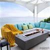 Granville 60 Inch Rectangular Gas Fire Table with Cover (Propane or Natural gas)