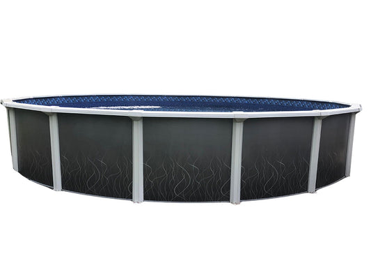 Latte Playtime - 10 m de diamètre - Hauteur des parois : 132 cm - Entièrement en acier