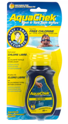 AquaChek Yellow 4-In-1 Chlorine Test Strips